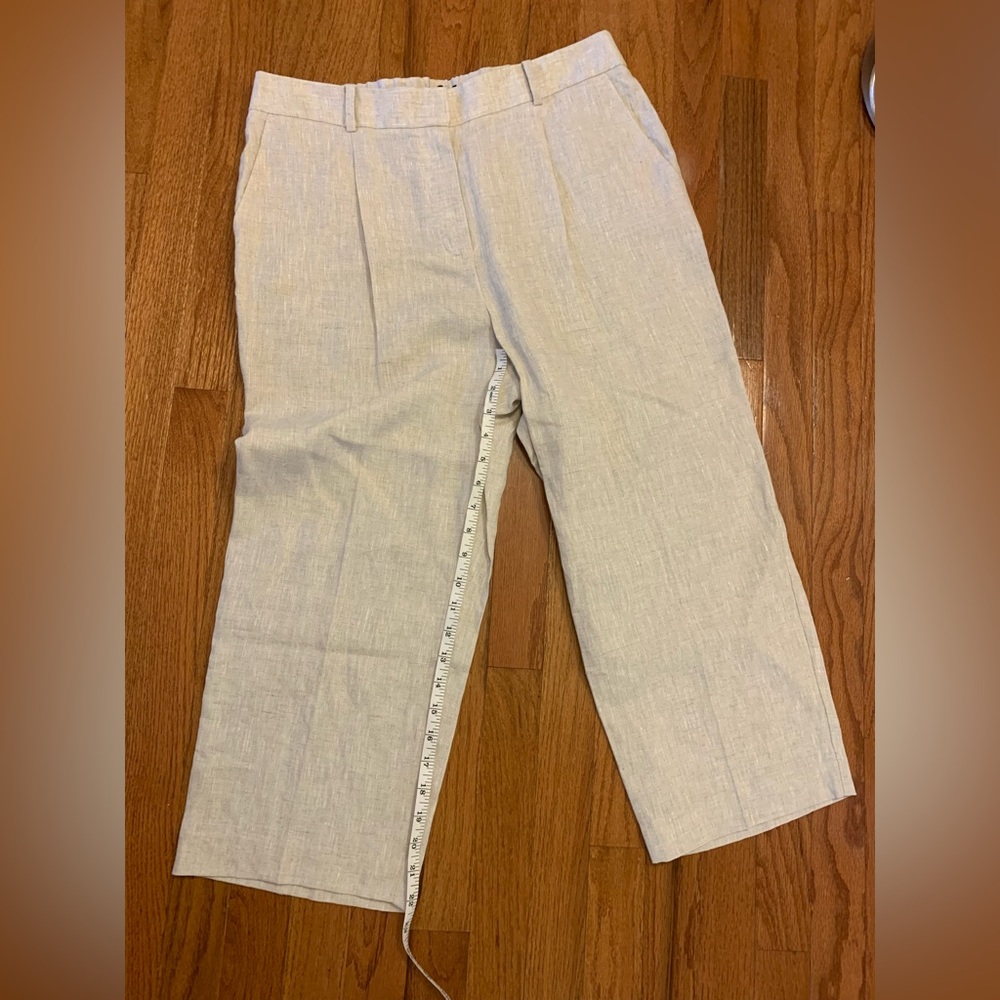 Talbots Bristol Crop Pants-100% Linen-12P - Picture 4 of 4